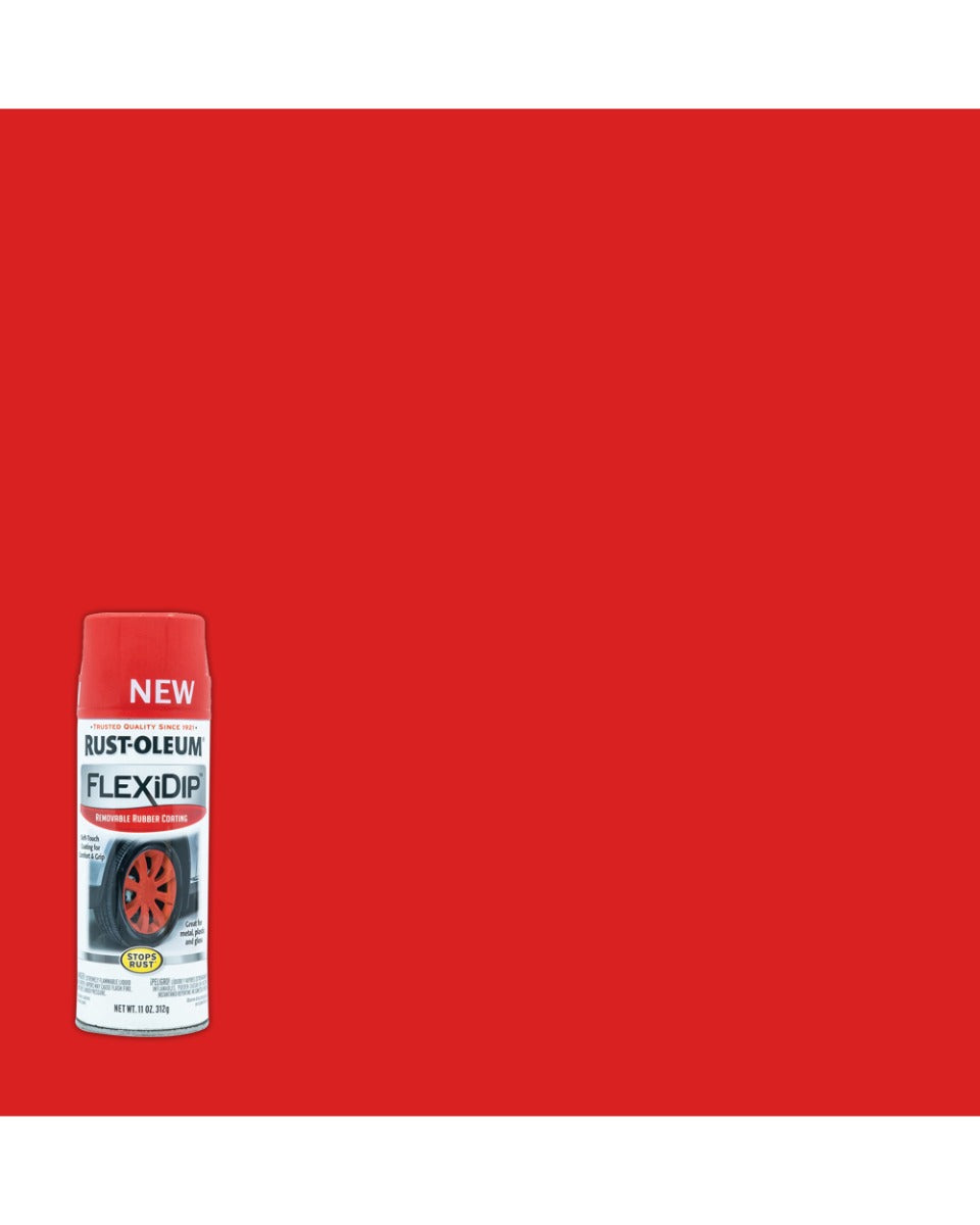 RustOleum Flexidip Removable Rubber Coating Spray Red 11Oz