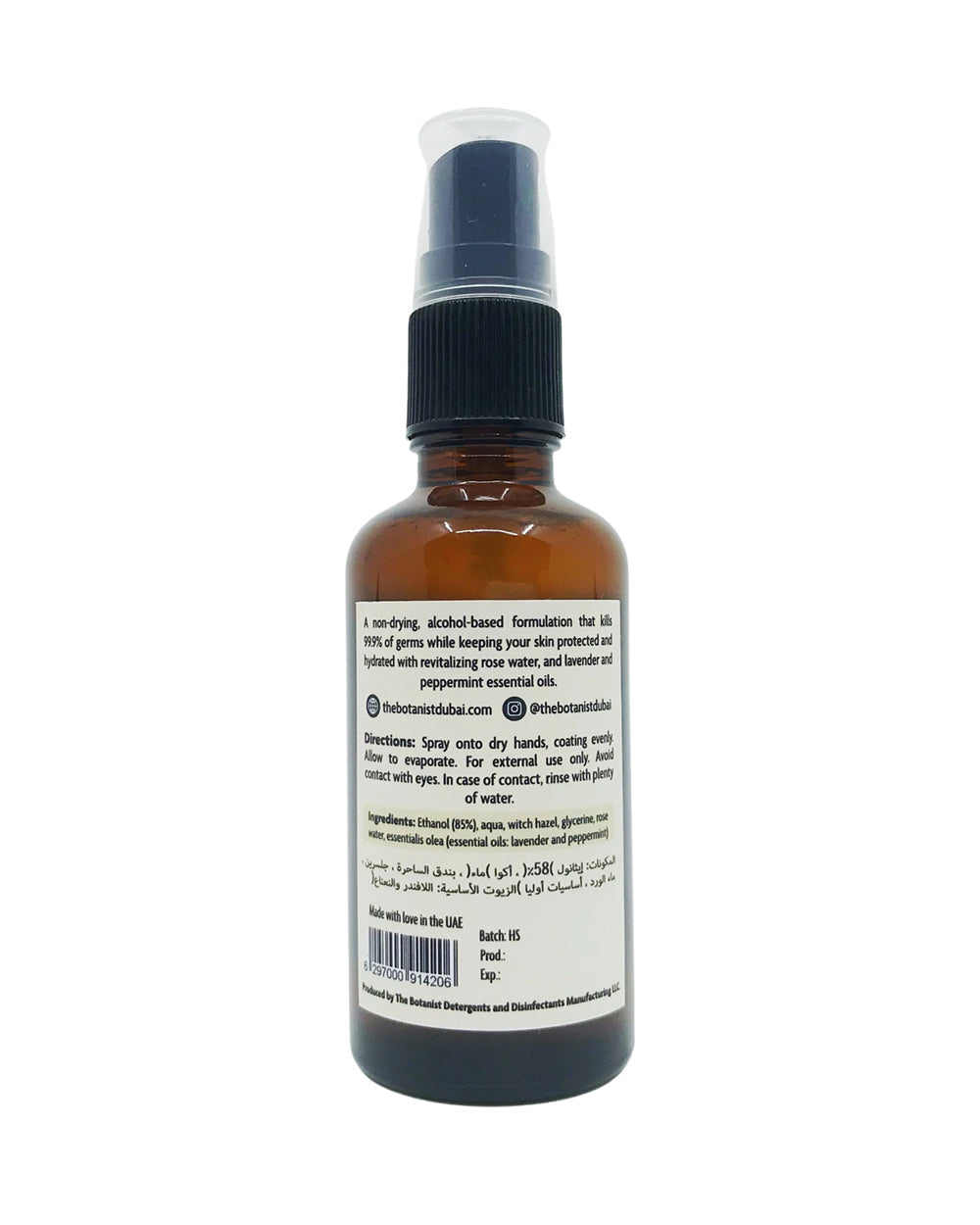 The Botanist Hand Sanitizer Lavender Peppermint 50ML