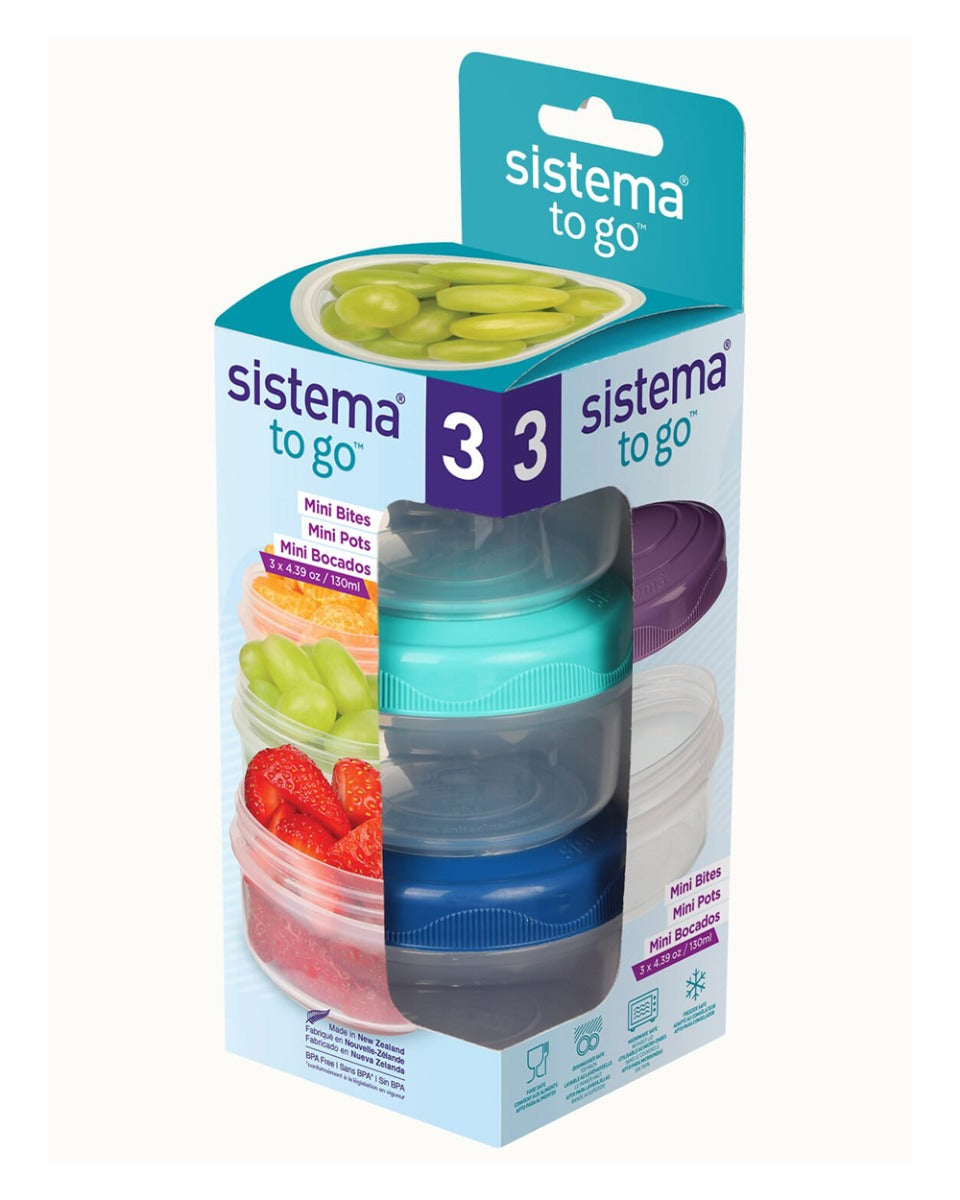 Sistema Mini Bites To Go 3 Pack 130ML