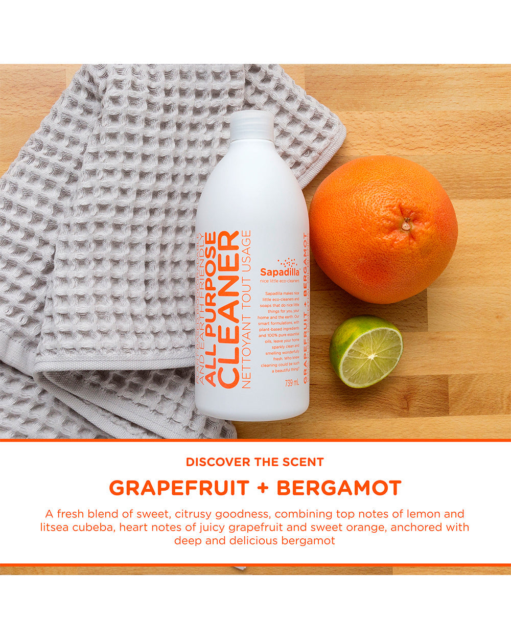 Sapadilla 25oz All Purpose Cleaner Grapefruit + Bergamot