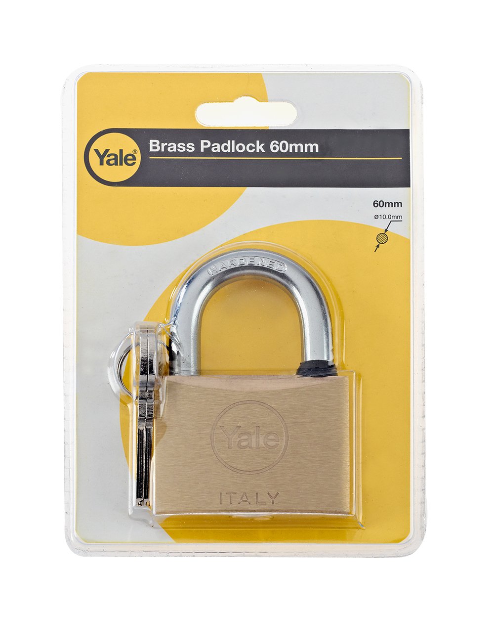 Yale 110 Series Brass Padlock 60mm Brass
