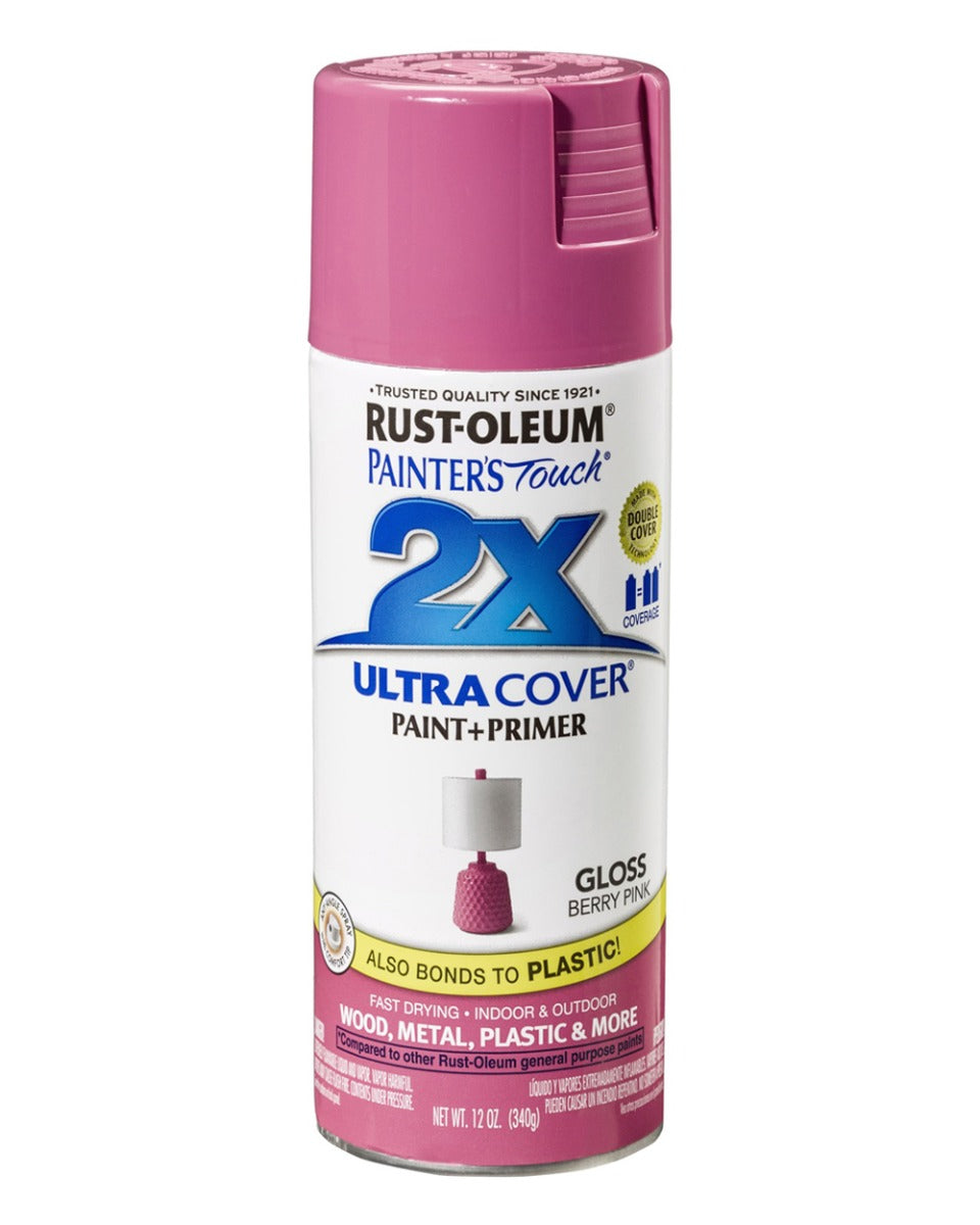 RustOleum PT 2X Ultra Cover Gloss Berry Pink 12Oz