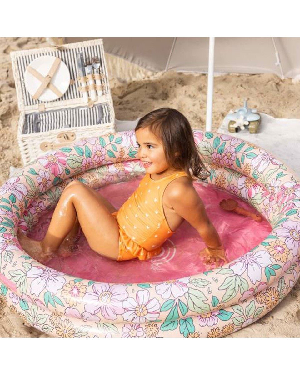 Swim Essentials Pink Blossom Printed Children's Pool 100cm 2 Rings