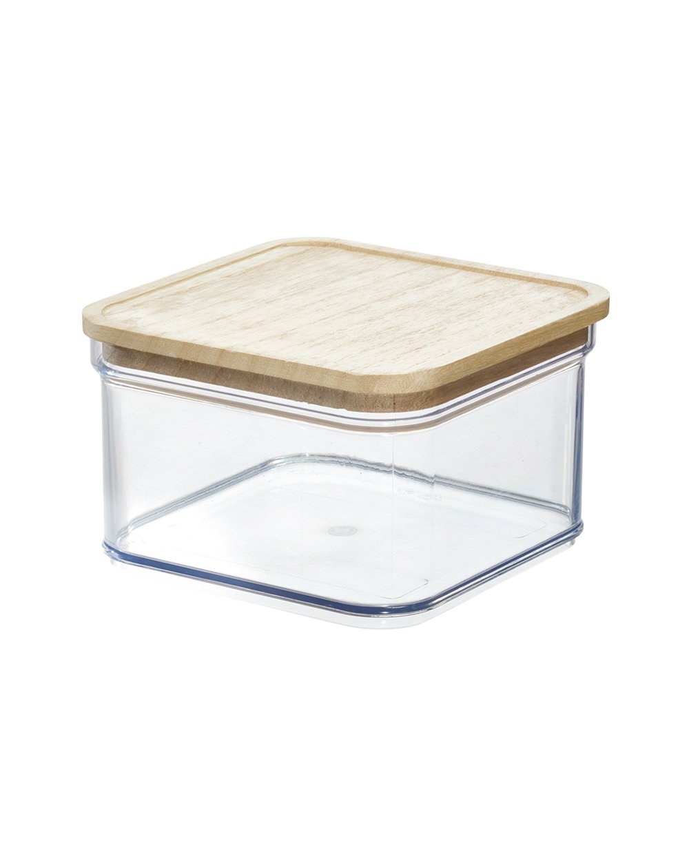Rosanna Pansino Recycled Plastic Crisp 6 x 6 inch Bin with Wood Lid