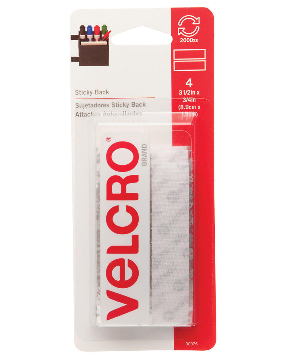 Velcro Strip 3-1/2 Inches White
