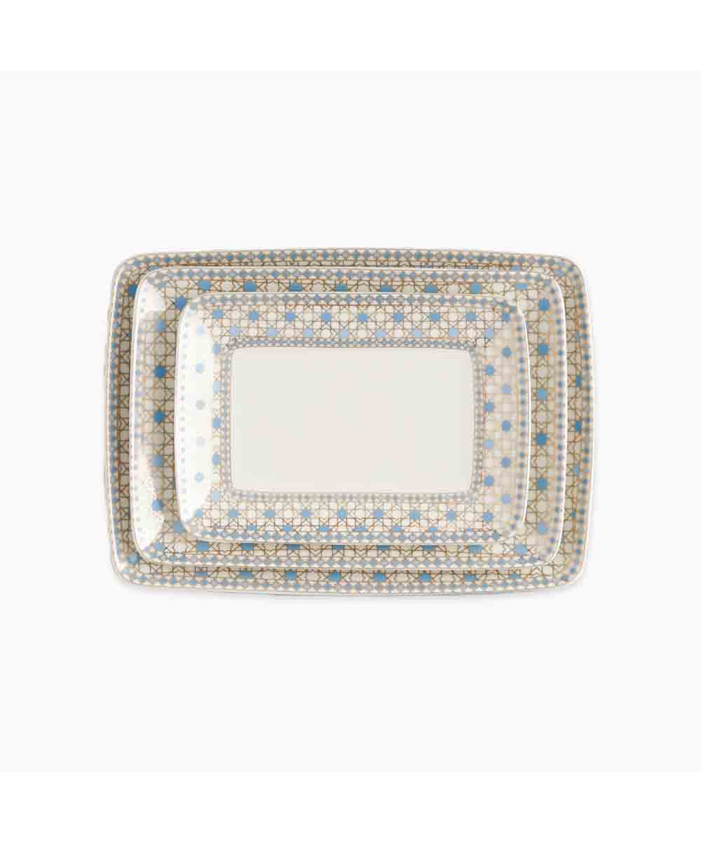 Rosa Arabesque Serving Tray Set of 3 Pieces