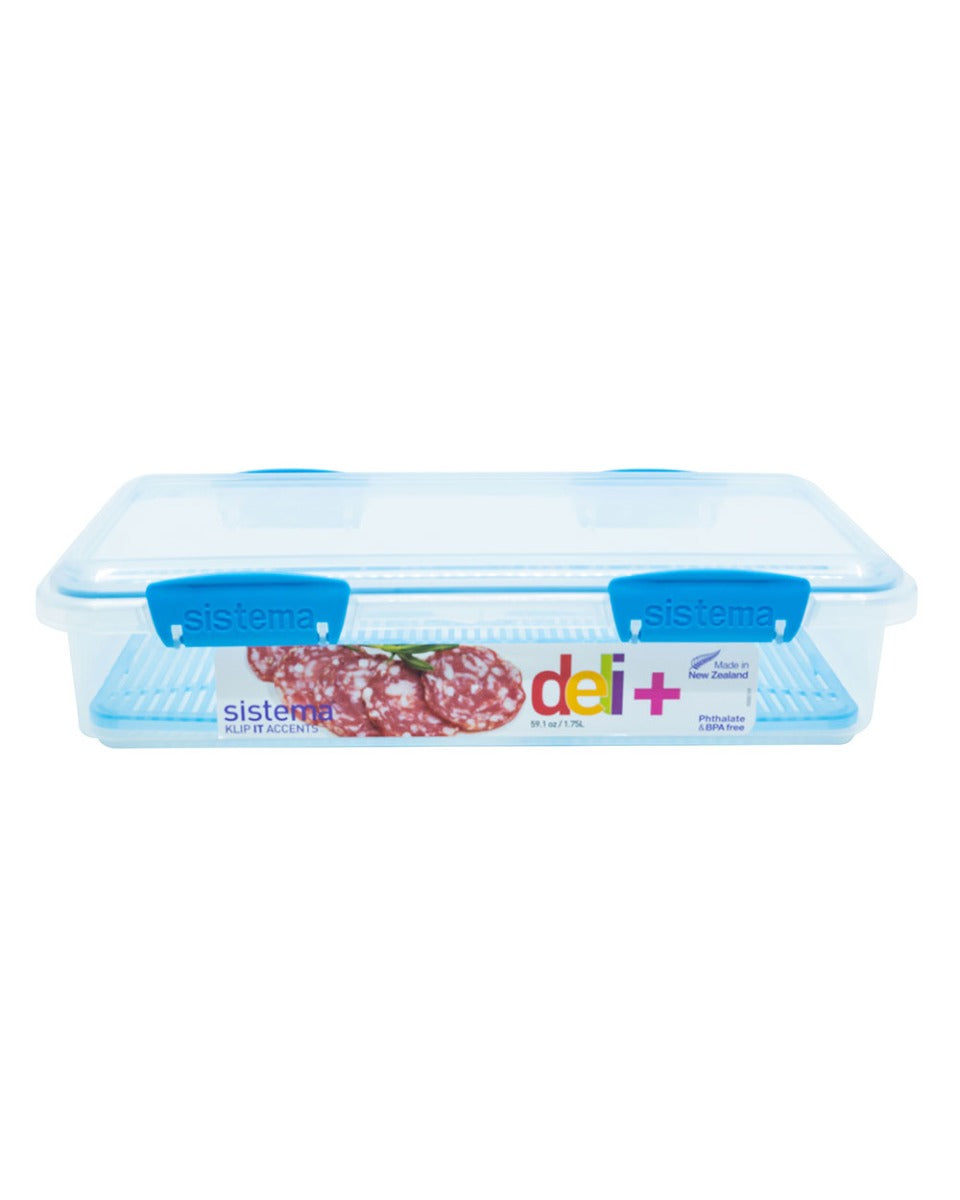 Sistema 1.75L Deli Storer Plus Accents Blue Clip