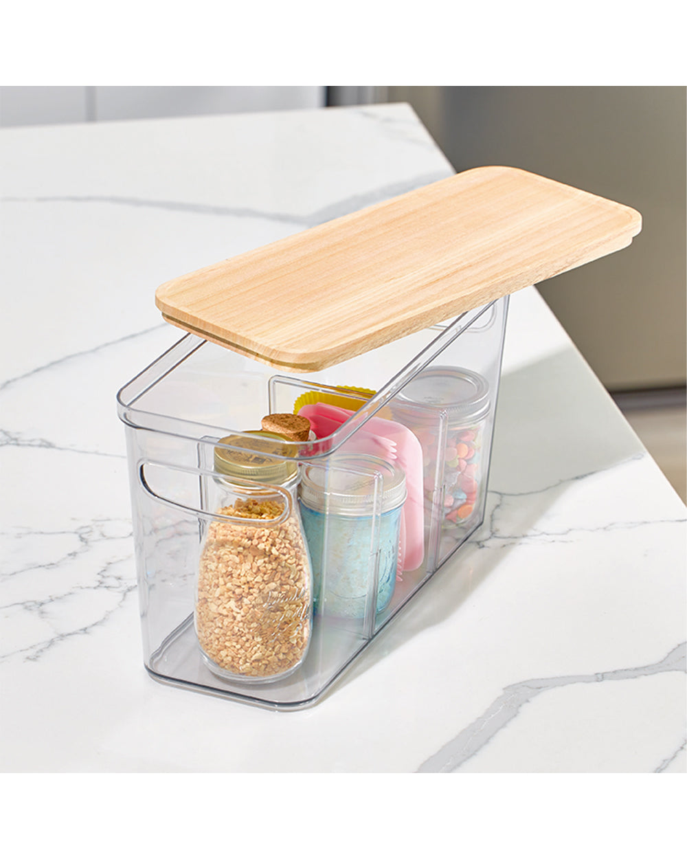 Rosanna Pansino Recycled Plastic Crisp 6 x 14 inch Bin with Dividers