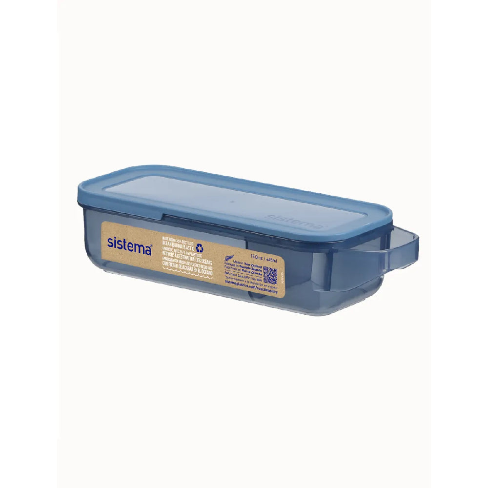 Sistema 445ML Slide and Snack Container Blue