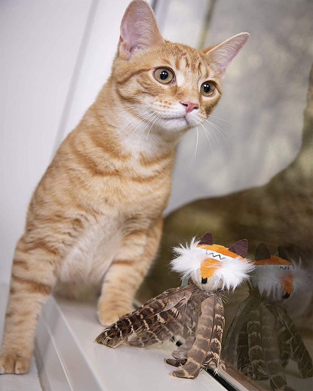 Smartykat Toss a Fox Feathered Cat Toy
