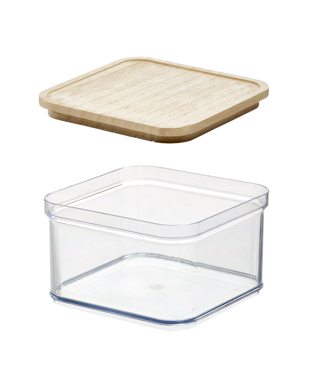 Rosanna Pansino Recycled Plastic Crisp 6 x 6 inch Bin with Wood Lid