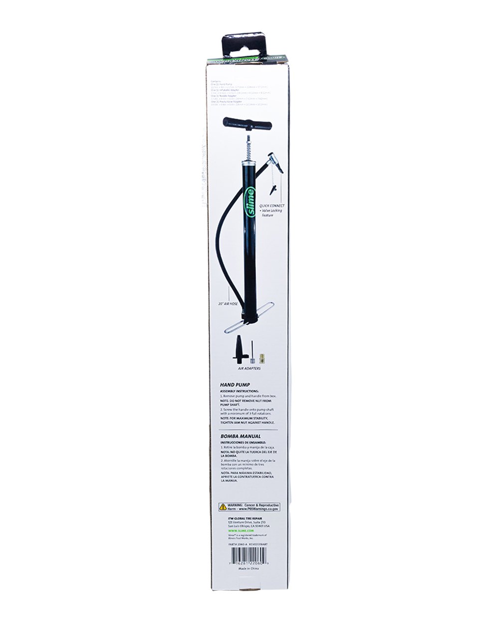 Slime Single Cylinder High Volume Hand Floor Pump