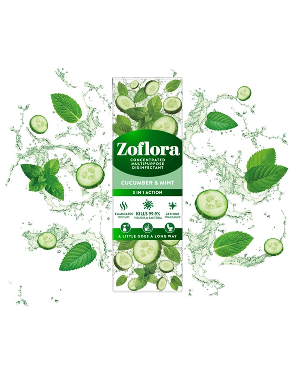 Zoflora Box Zoflora 800ML Multipurpose Disinfectant Cleaner Cucumber & Mint ...