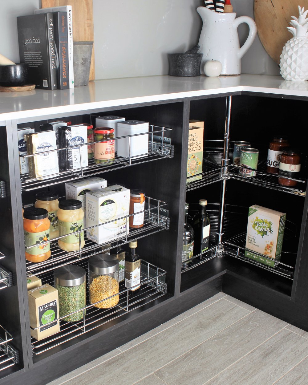 Tansel Pantry Pull Out Drawer with Slides L 596 x H 150 x W 485 mm