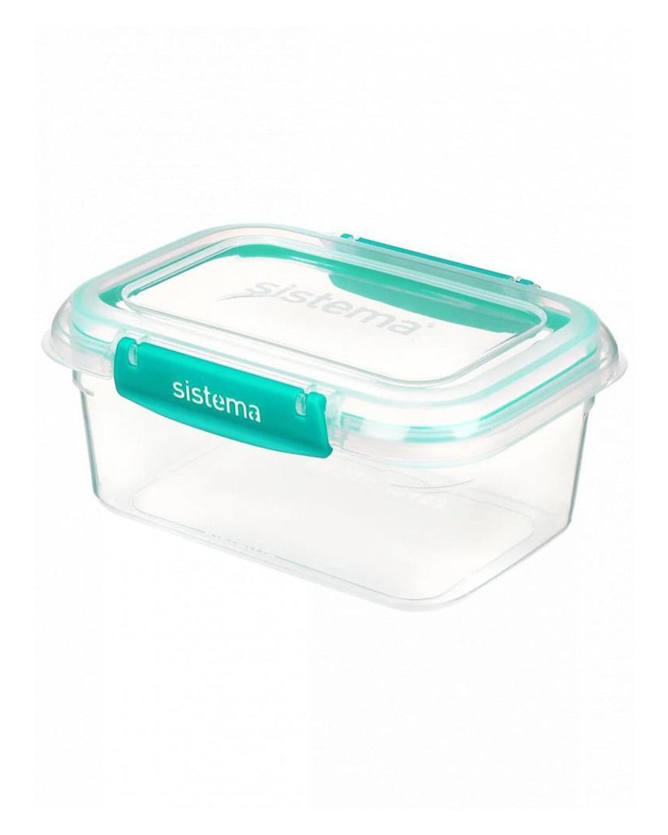 Sistema 1 Liter Rectangular Klip It Plus Minty Teal