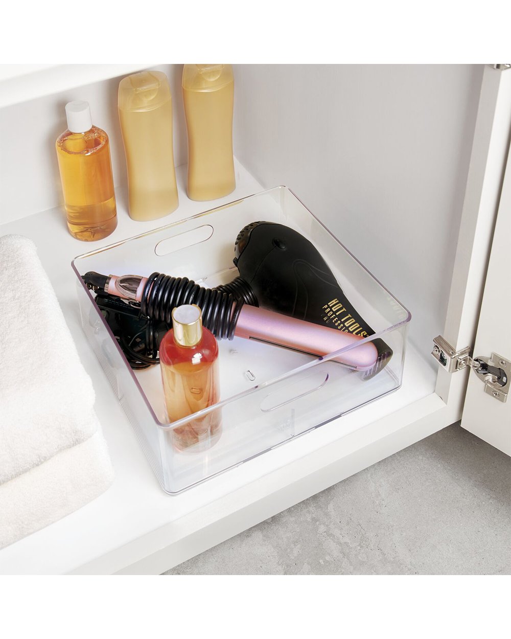 The Home Edit Stackable Hair Dryer Organizer Clear