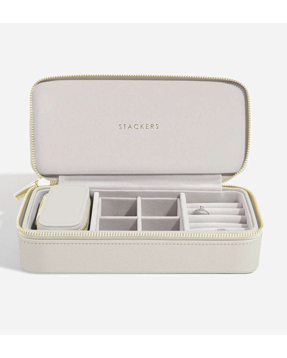 Stackers Large Travel Jewellery Box Oatmeal