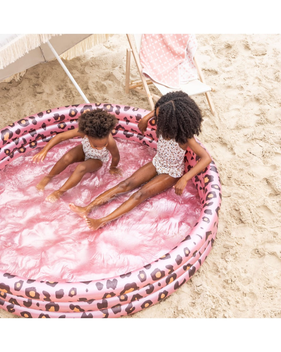 Swim Essentials Rose Gold Leopard Printed Children's Pool 150cm 3 Rings