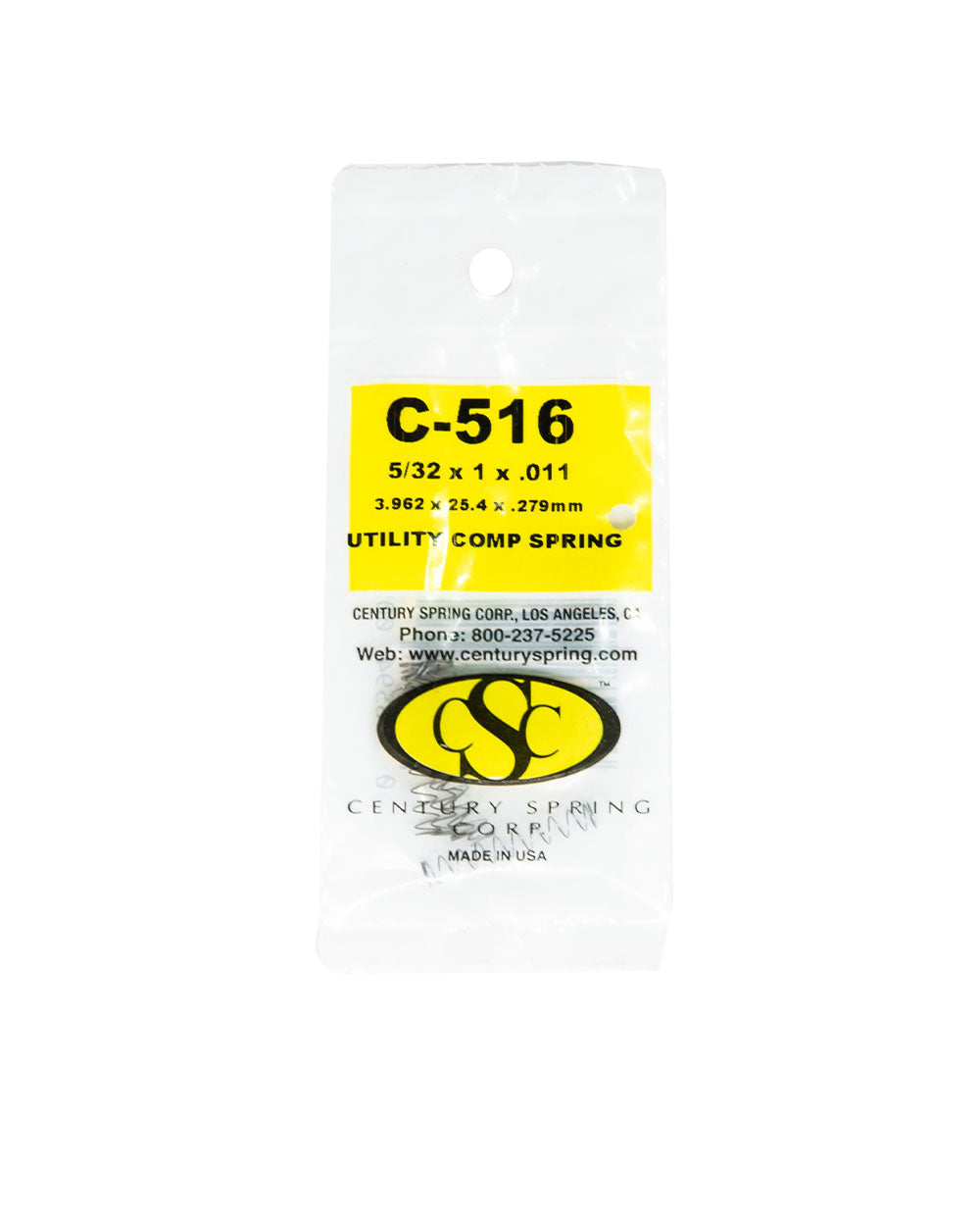 Utility compression spring 6 Pack 5/32"x 1"x .011"