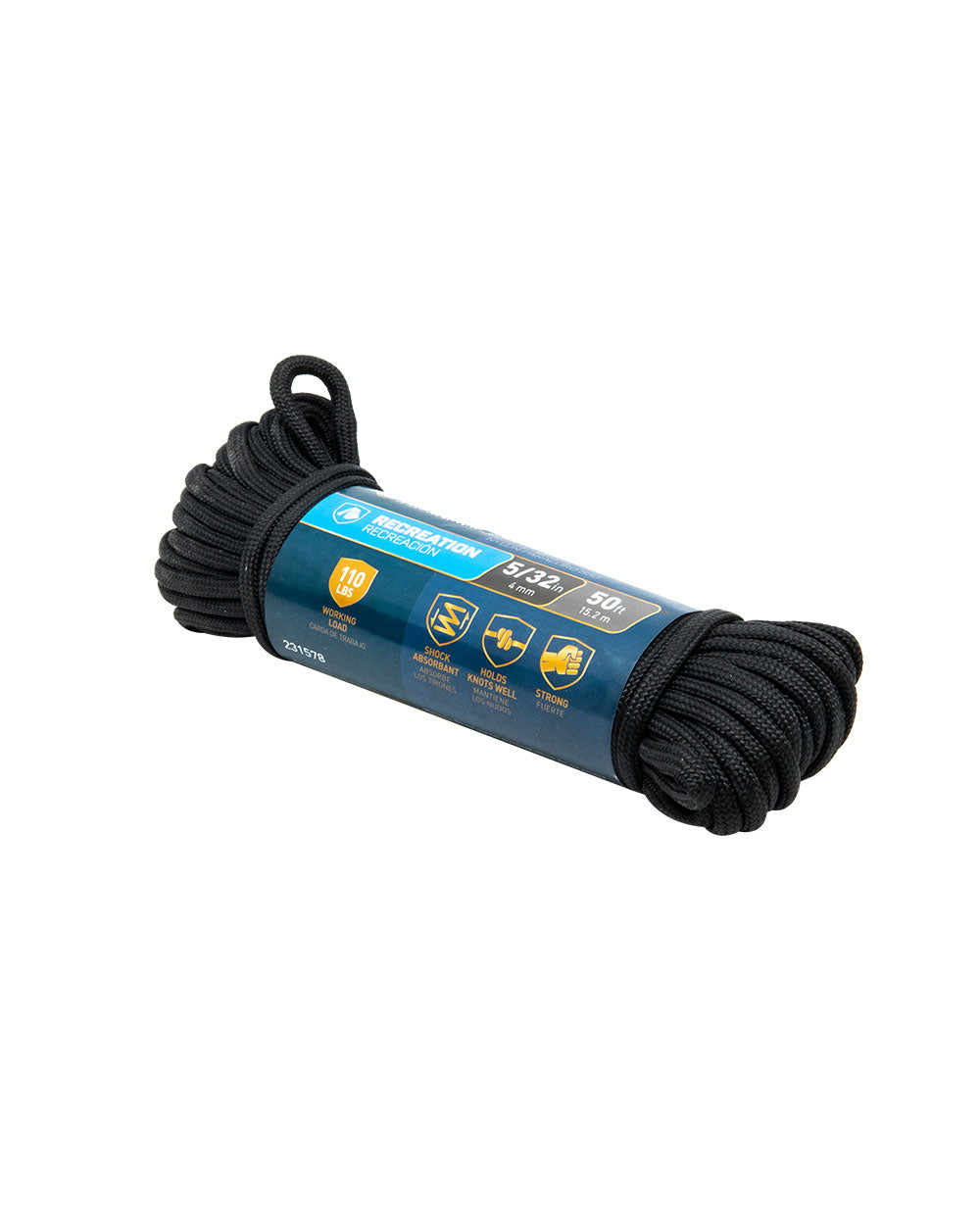 Tru-Guard 5/32"x50' Black Paracord