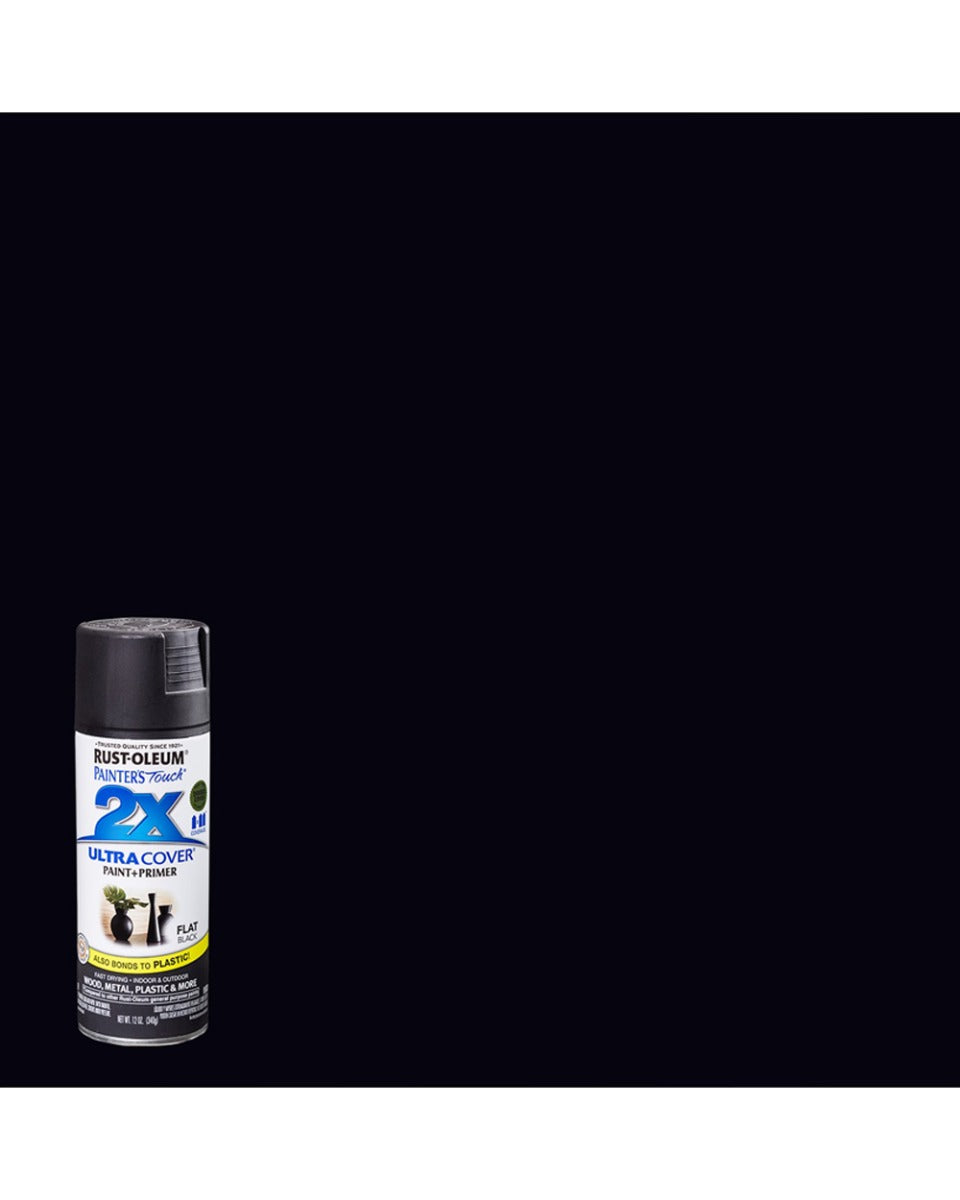 RustOleum Ultra Cover 2x Flat Black Spray