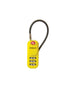 Stanley Zinc Padlock 20mm 3 Digit Combination Wire TSA Yellow