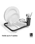 Umbra Sinkin Dish Rack Smoke Nickel