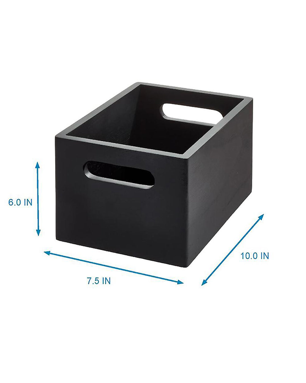 The Home Edit Narrow All Purpose Bin 10 x 7.5 x 6 inch Matte Black
