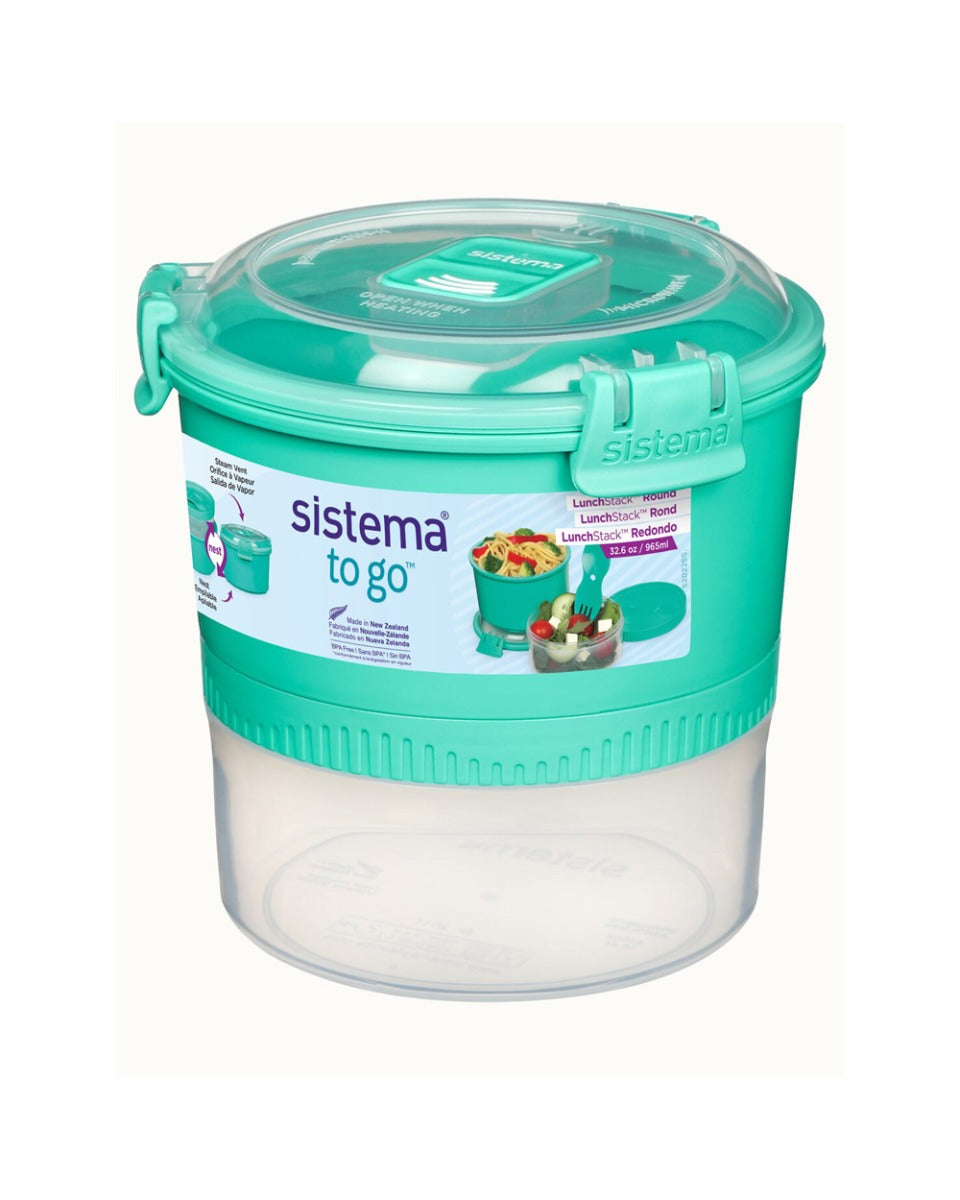 Sistema Lunch Stack To Go Round Teal