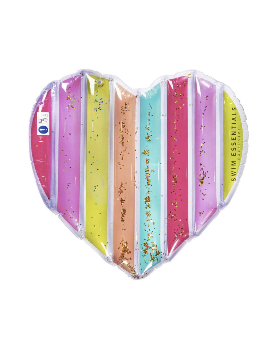 Swim Essentials Rainbow Heart Float 150cm