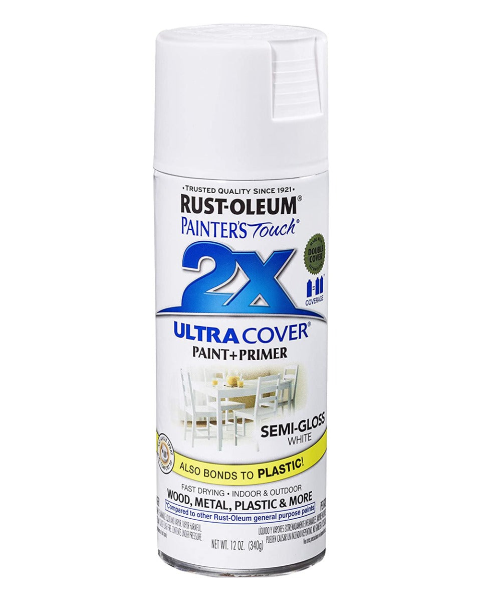 RustOleum 2X Ultra Cover Semi Gloss White Spray Paint