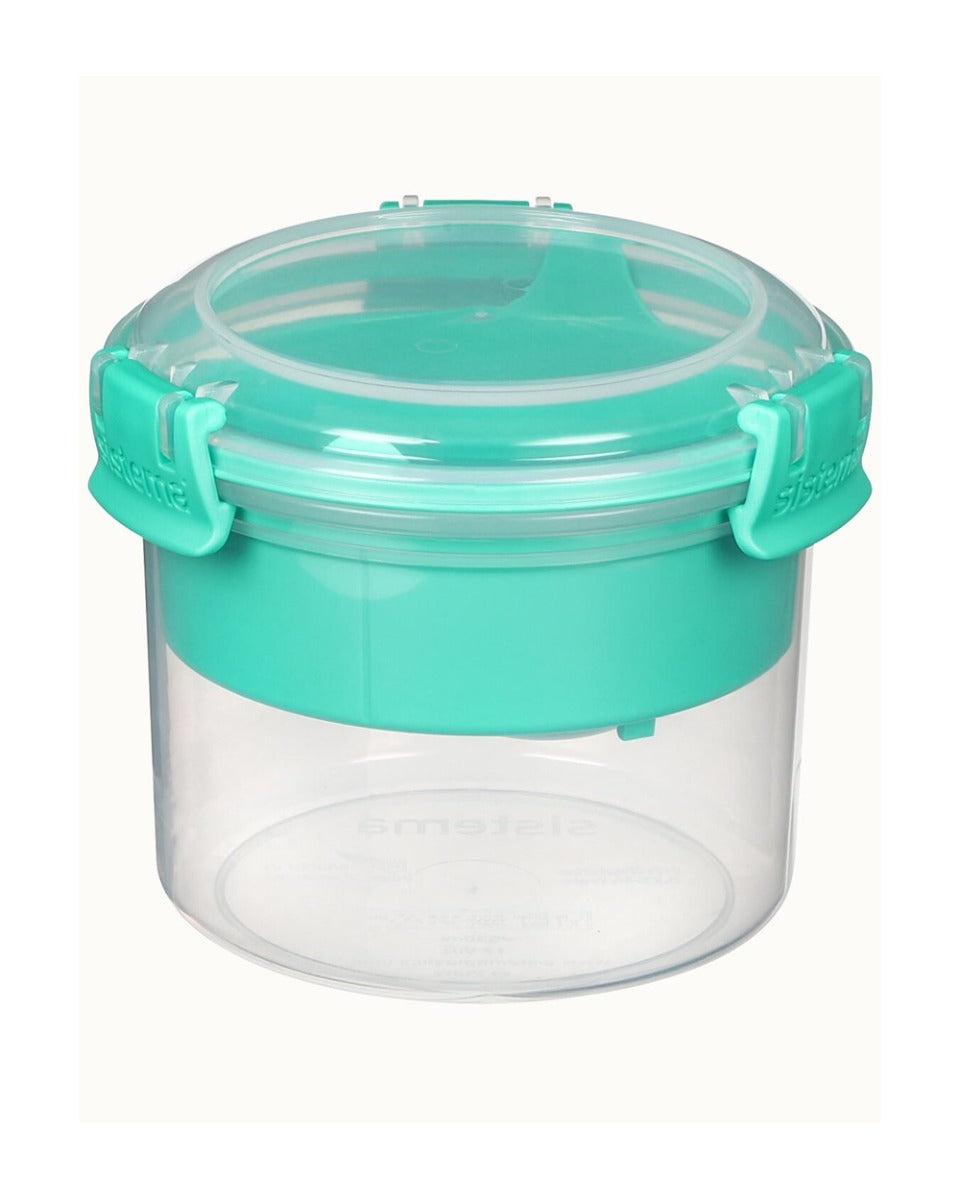 Sistema Breakfast Bowl To Go 530ML Teal Clip