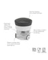 Tovolo Chop & Spin Mini Chopper Charcoal