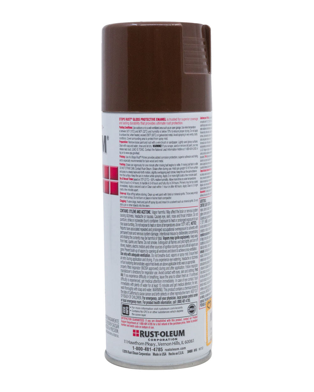 RustOleum Stops Rust Gloss Leather Brown 12 Oz