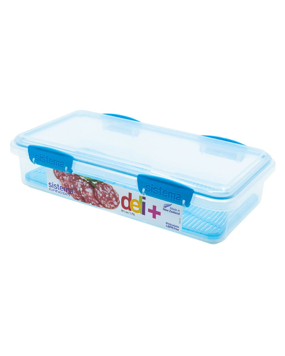 Sistema 1.75L Deli Storer Plus Accents Blue Clip