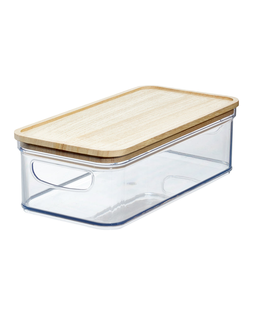 Rosanna Pansino Recycled Plastic Crisp 6 x 12.5 inch Bin with Wood Lid