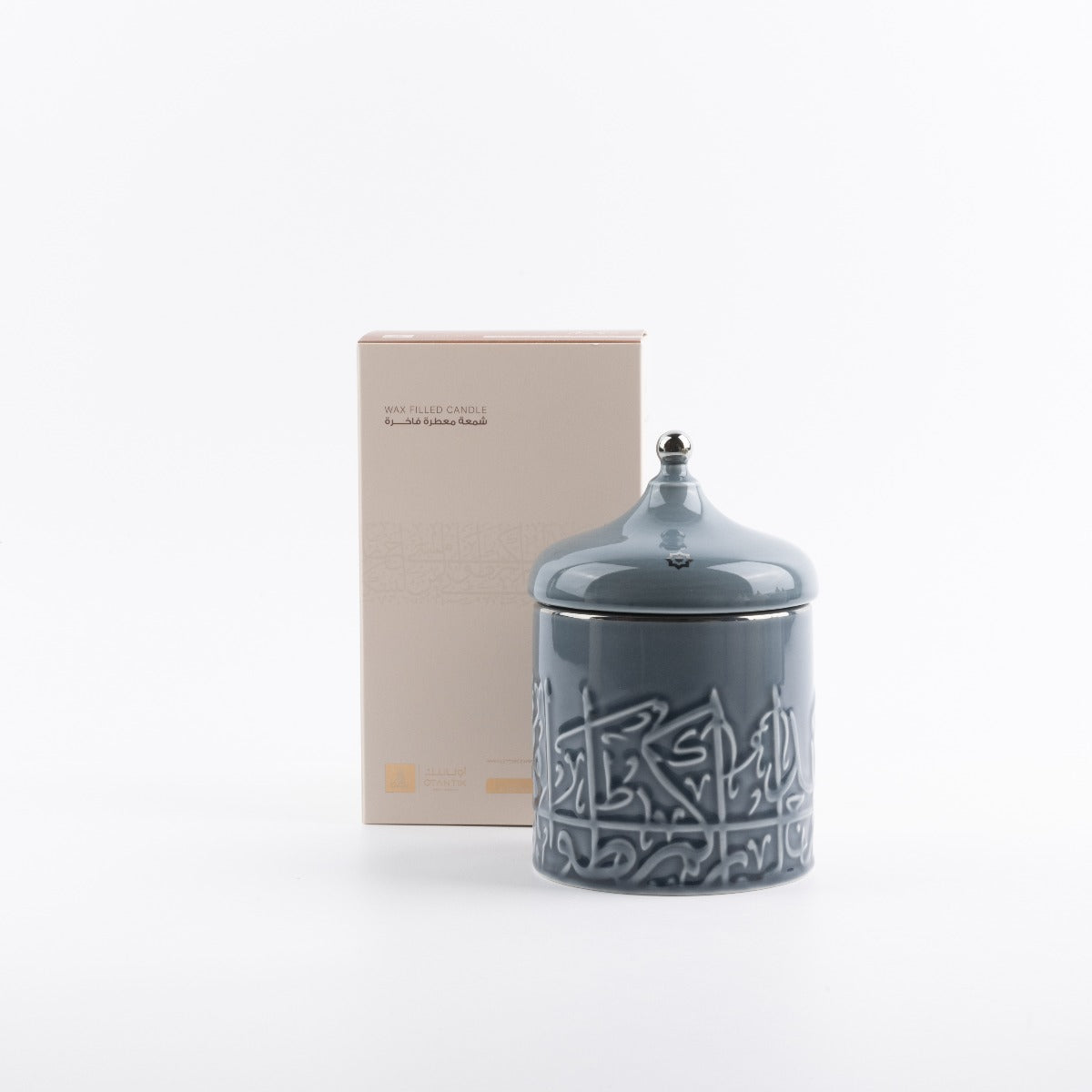 Otantik Jiwar Large Scented Candle Haze Blue & Silver Shining
