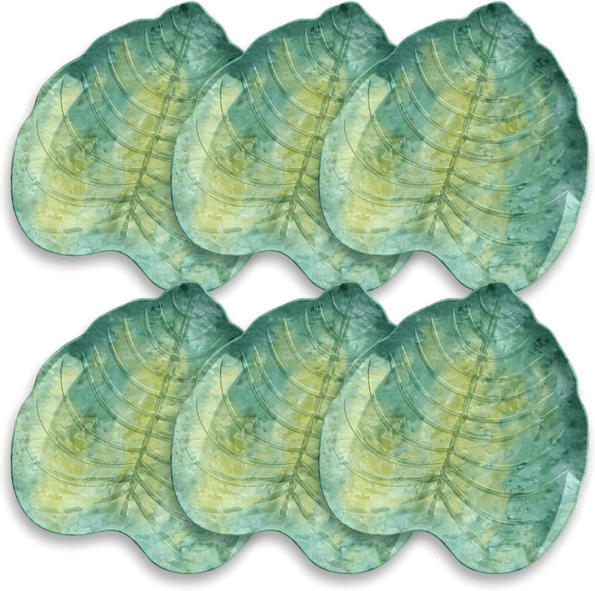 Tarhong Tropical Leaf Green Bamboo, Platter 7.25 x 15 Inch