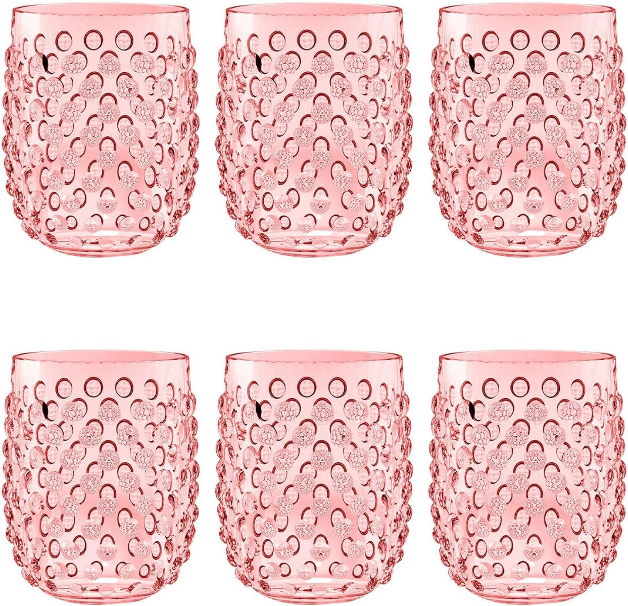 Tarhong 15oz Hobnail Stemless Pink