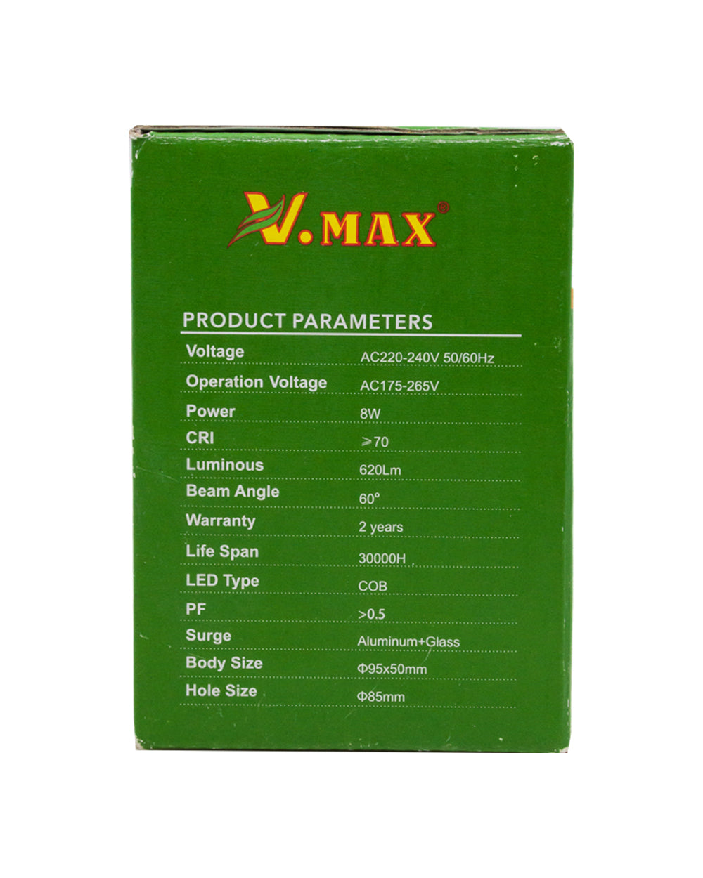 V.Max Led Spot Light 8W Warm White