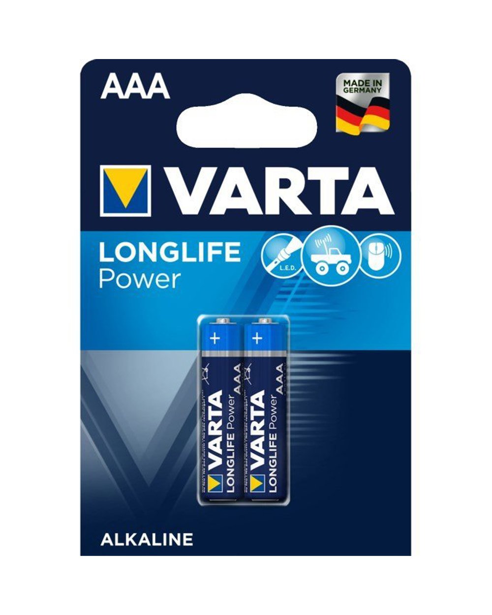 VARTA Longlife Power Pack of 2 AAA Batteries