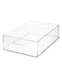 The Home Edit Hair Tool Stackable Bin 15 x 10 x 4.25 inch Clear