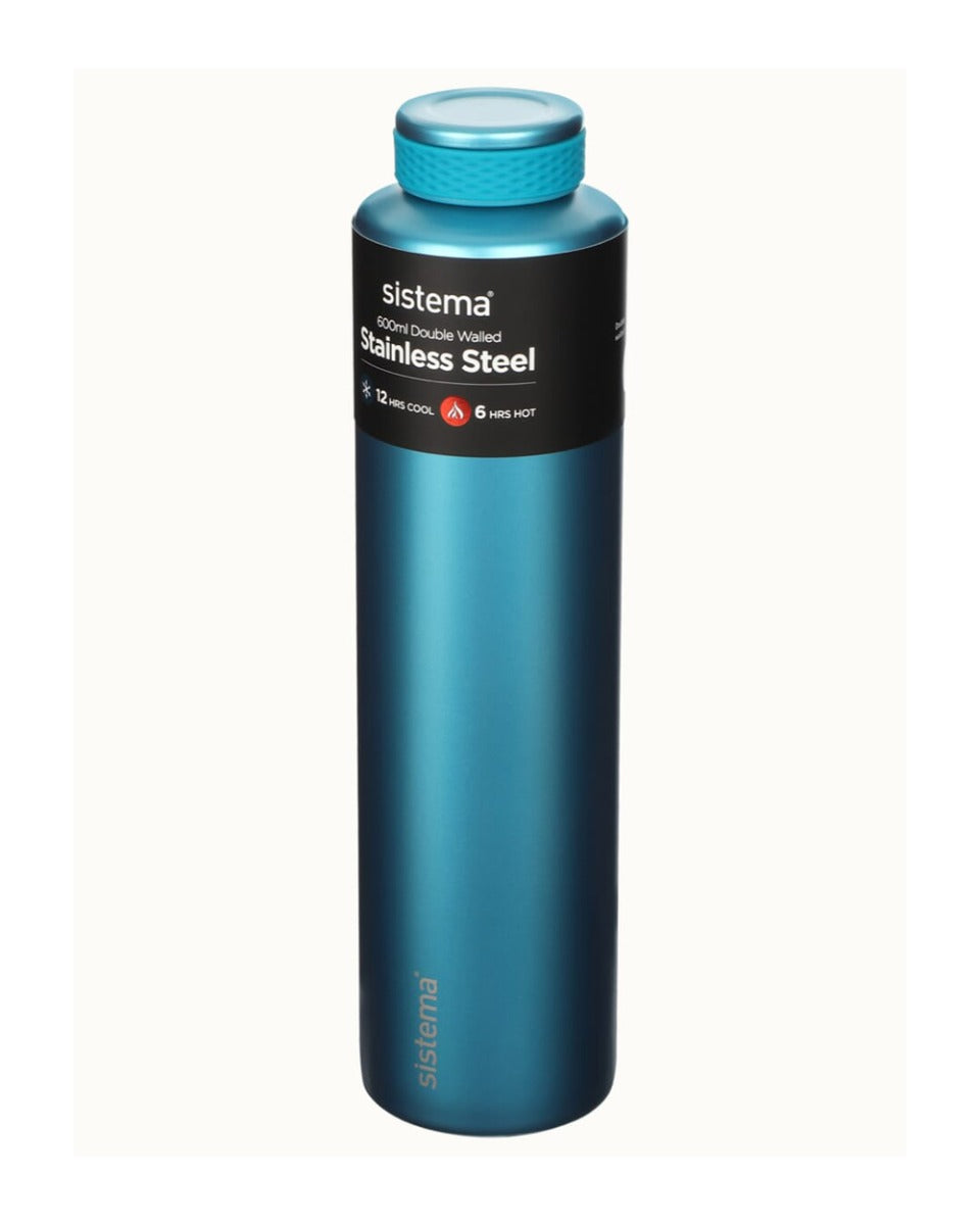 Sistema 600ML Chic Stainless Steel Bottle Teal