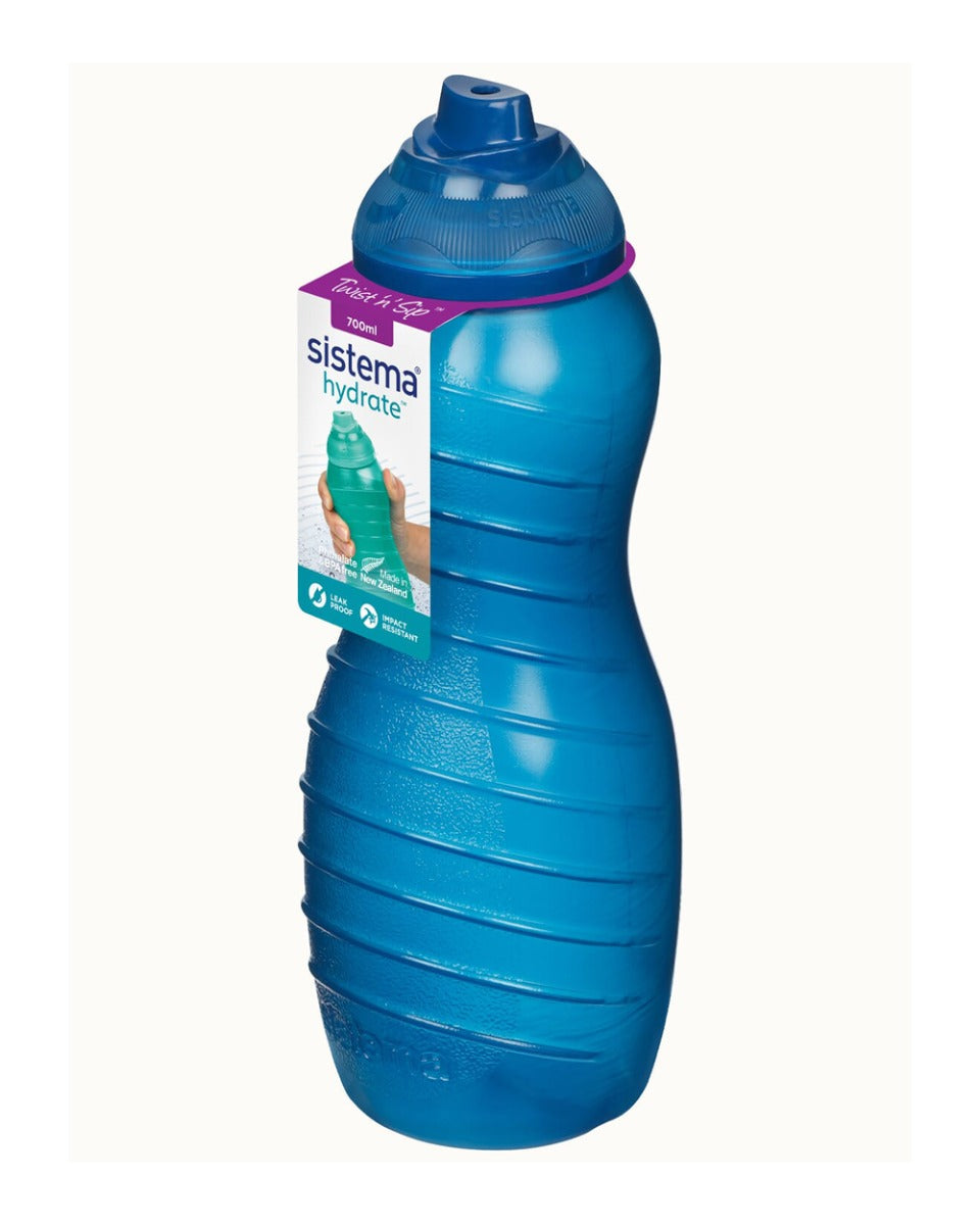 Sistema Davina Water Bottle Twist N Sip 700ML Blue