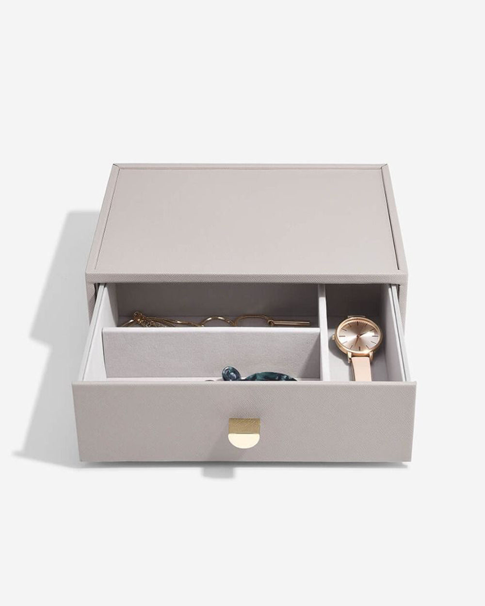 Stackers Classic Deep 3 Compartment Drawer Taupe