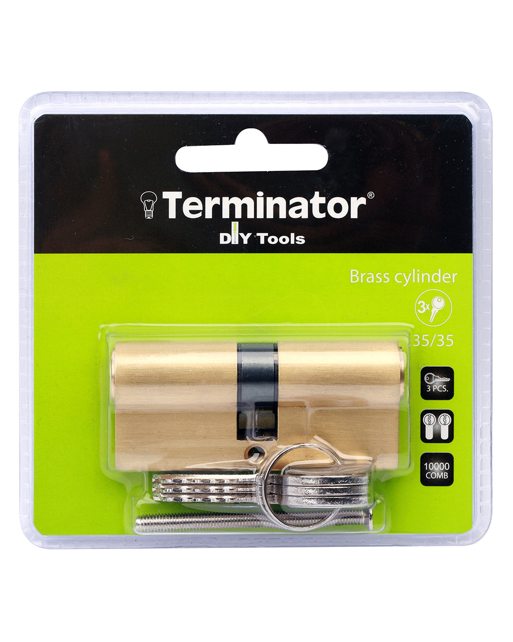 Terminator Cylinder Door Lock with 3 Keys