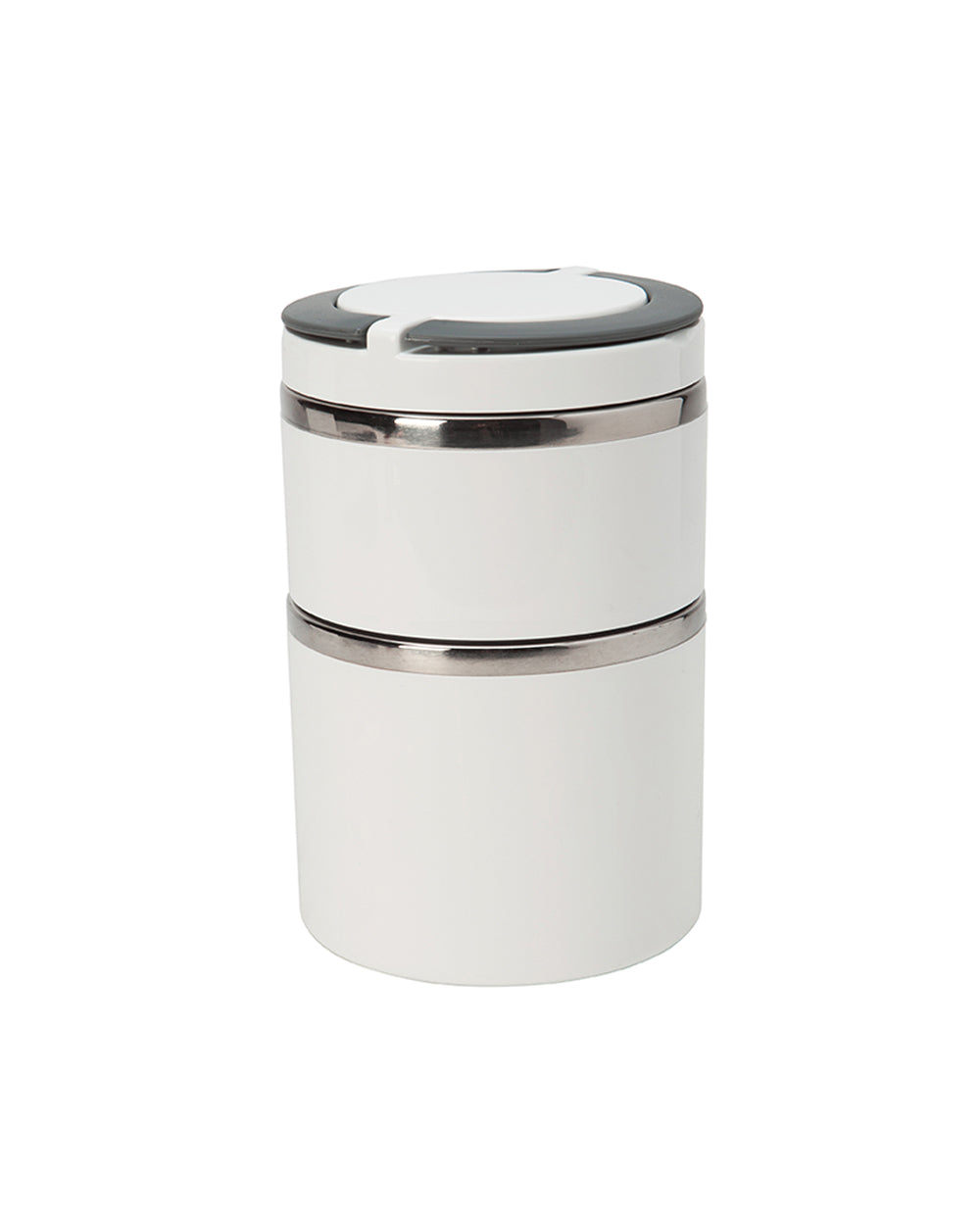 Simplify 32oz Round Twist 2 Tier Stainless Steel Insulated Lunch Box Assorted 1 Piece