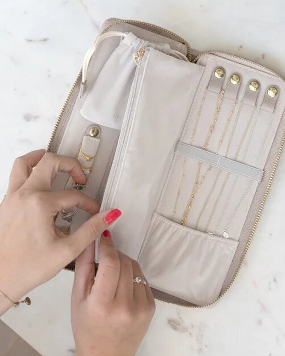 Stackers Jewellery Roll Pebble Taupe