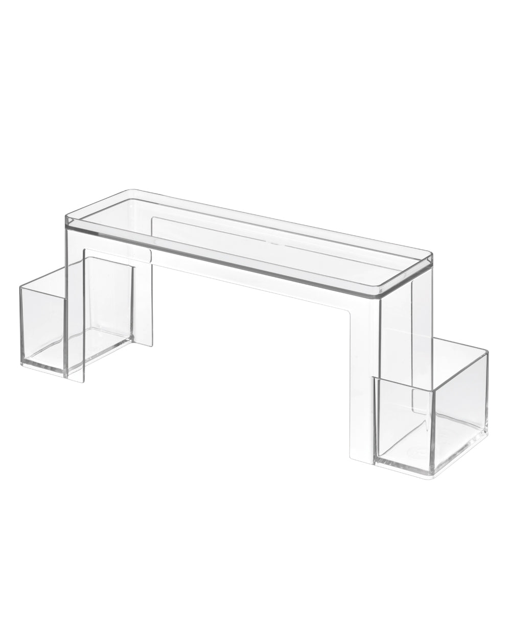 The Home Edit Two Tier Medicine Organizer Shelf 3.25 x 12.5 x 4.5 inch Clear