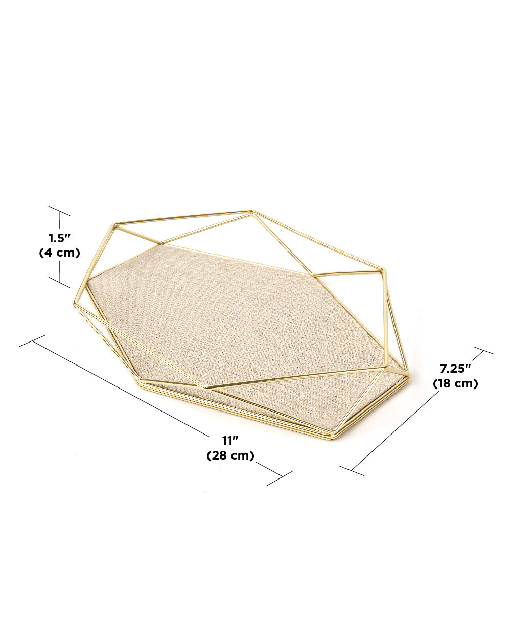 Umbra Prisma Jewelry Tray Matte Brass